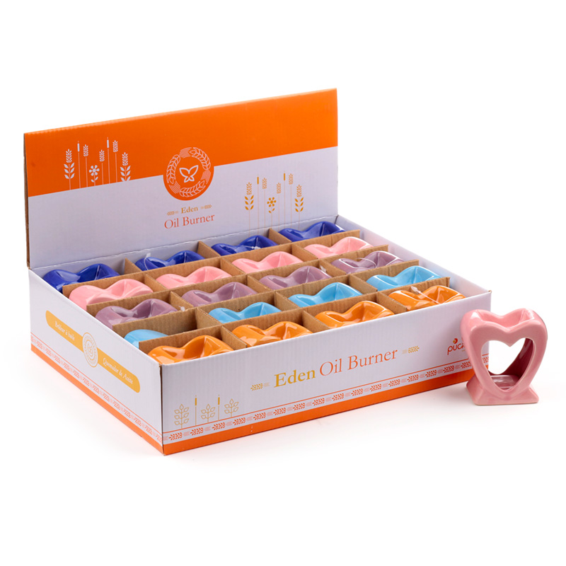 OB185_001 Cute Heart Shaped Ceramic Oil Burner - Image 1