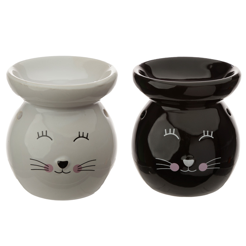 OB317_001 Ceramic Cat Face Ceramic Eden Oil Burner - Image 1