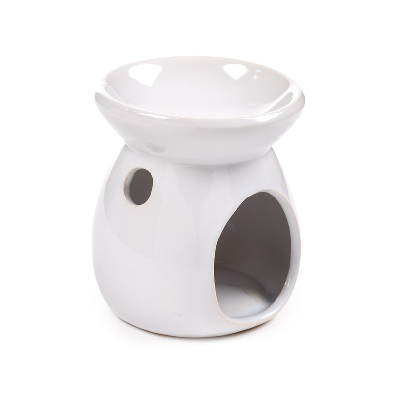 OB322G_001 Ceramic Shaped Oil Burner - Simple White - Image 1