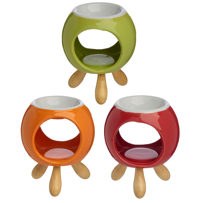 OB341_001 Ceramic Round Eden Oil Burner with Feet - Image 1