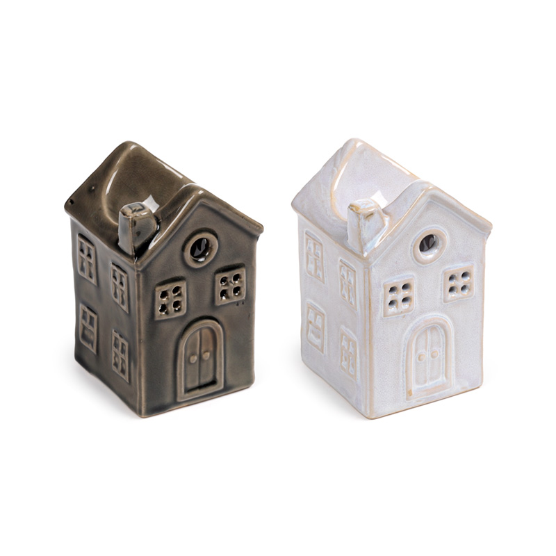 OB419_001 Porcelain Oil Burner - Eden House Shaped - Image 1
