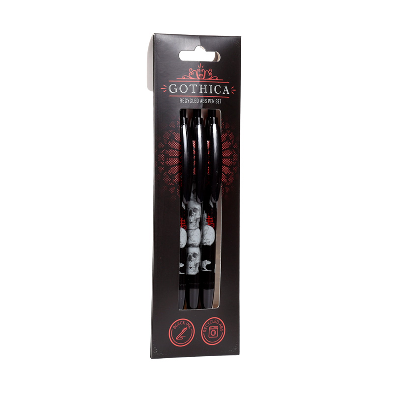 PENS40_001 Recycled ABS 3 Piece Pen Set - Gothica - Image 1