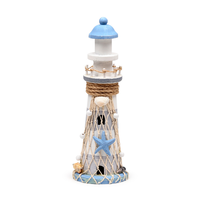 SEAS78_001 Souvenir Seaside - Lighthouse Figurines Blue Star - Image 1