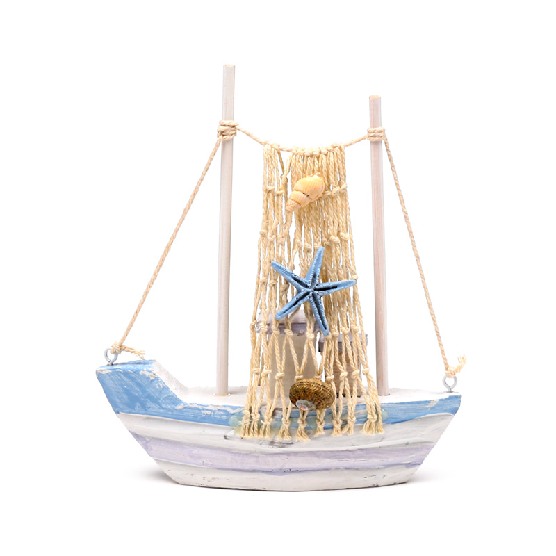 SEAS80_001 Souvenir Seaside - Sailing Boat Blue Star - Image 1