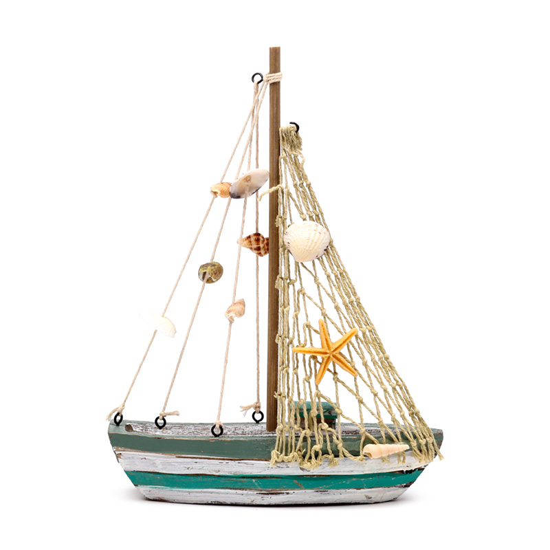 SEAS82_001 Souvenir Seaside - Sailing Boat Seashells - Image 1
