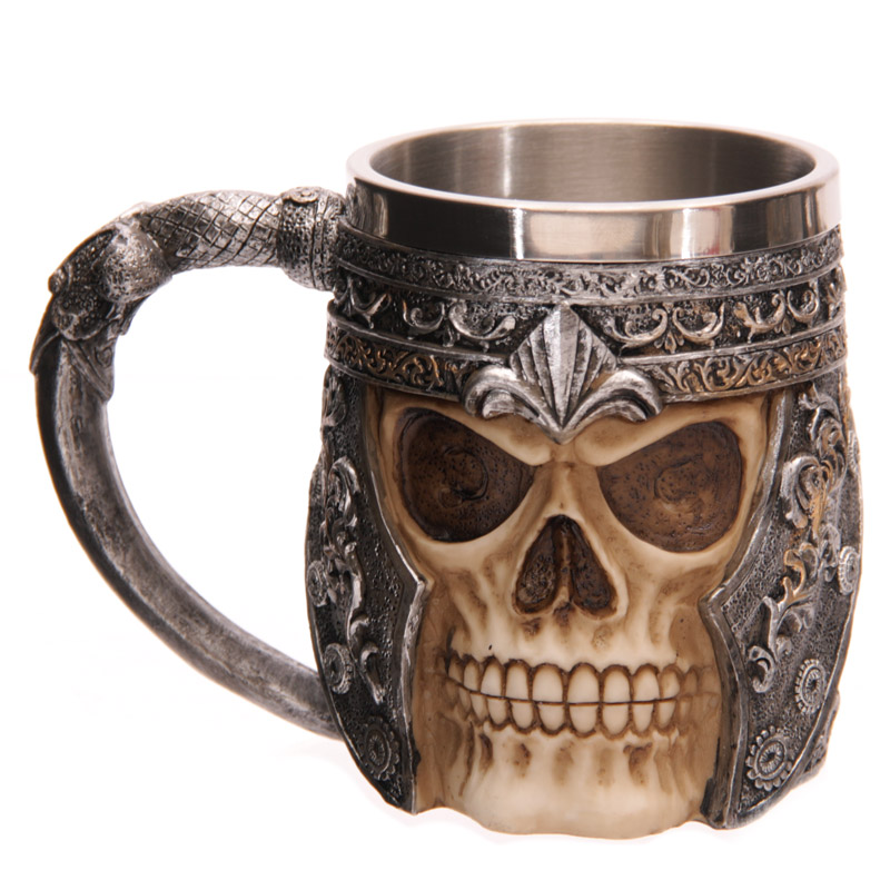 SK163_001 Decorative Tankard - Skull Warrior - Image 1