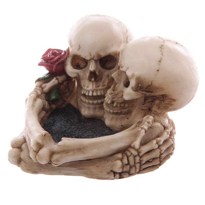 SK176_001 Fantasy Skull Lovers Ashtray - Image 1