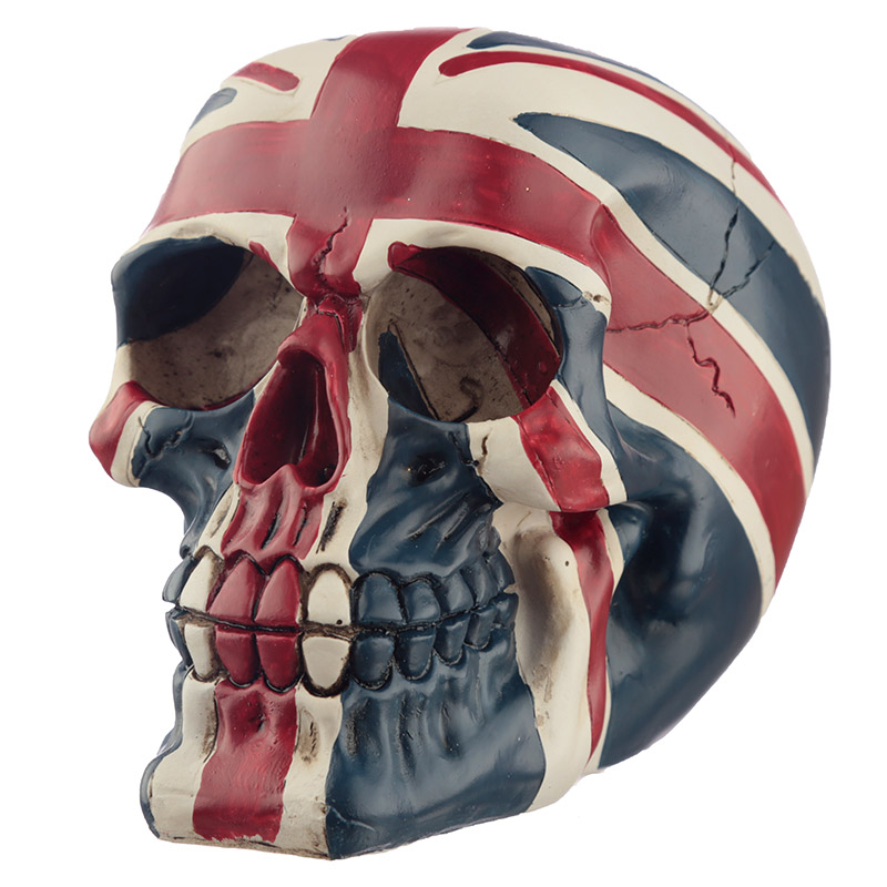SK205_001 Novelty Union Jack Skull Ornament - Image 1