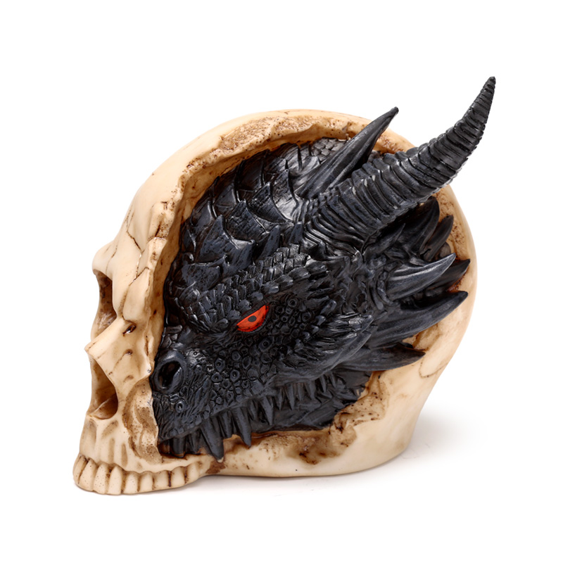 SK386_001 Shadows of Darkness Dragon - Black Dragon in Skull Large - Image 1