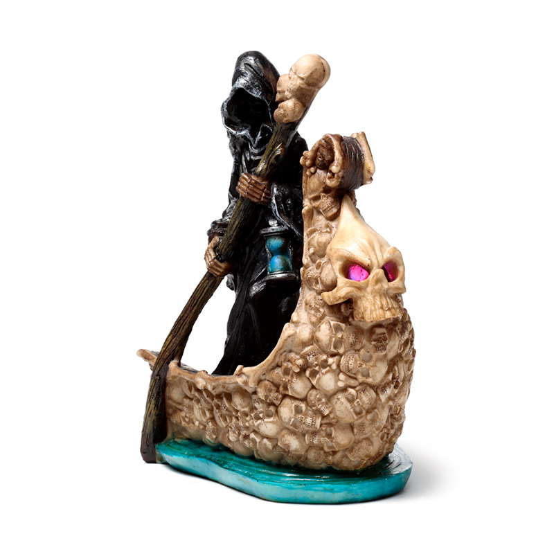 SK387_001 Decorative LED Ornament - The Reaper Boat of Skulls - Image 1