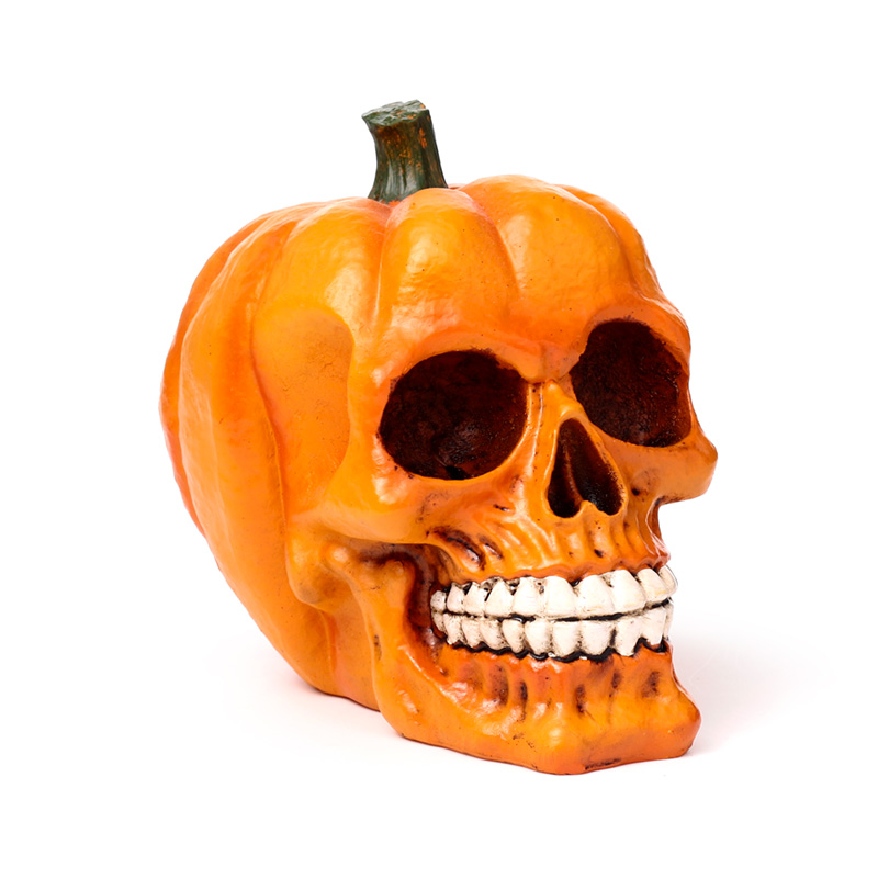 SK397_001 Decorative Ornament - Pumpkin Skull - Image 1