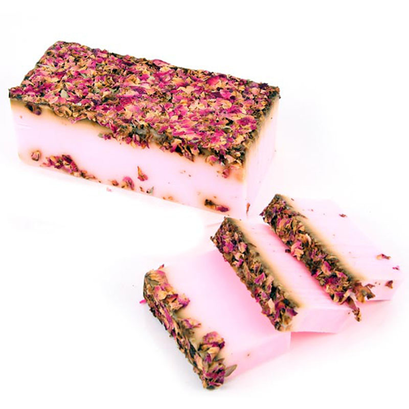 SOAP07_002 Rose & Rose Petals Handmade Soap Loaf - Image 1