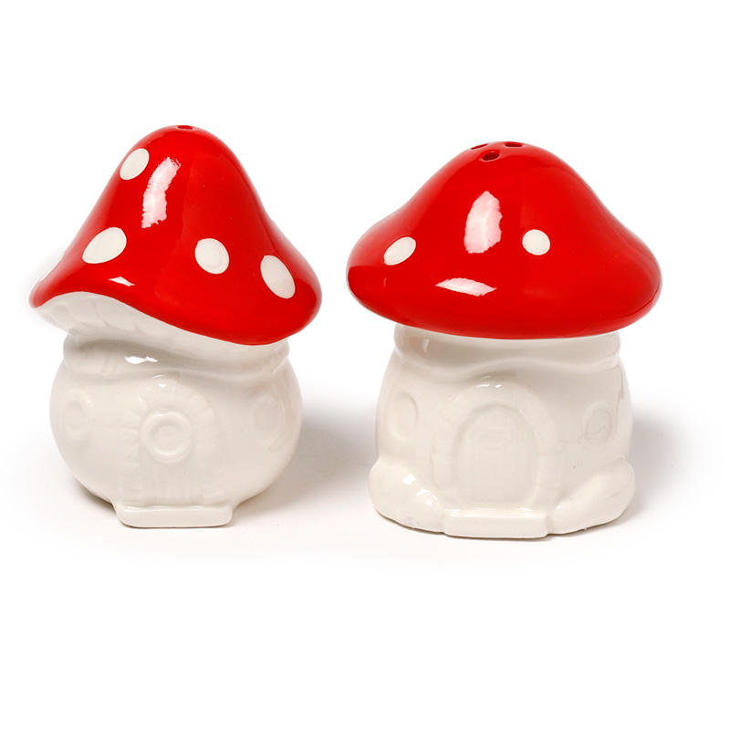 SP95_001 Ceramic Salt & Pepper Set - Fairy Toadstool House - Image 1