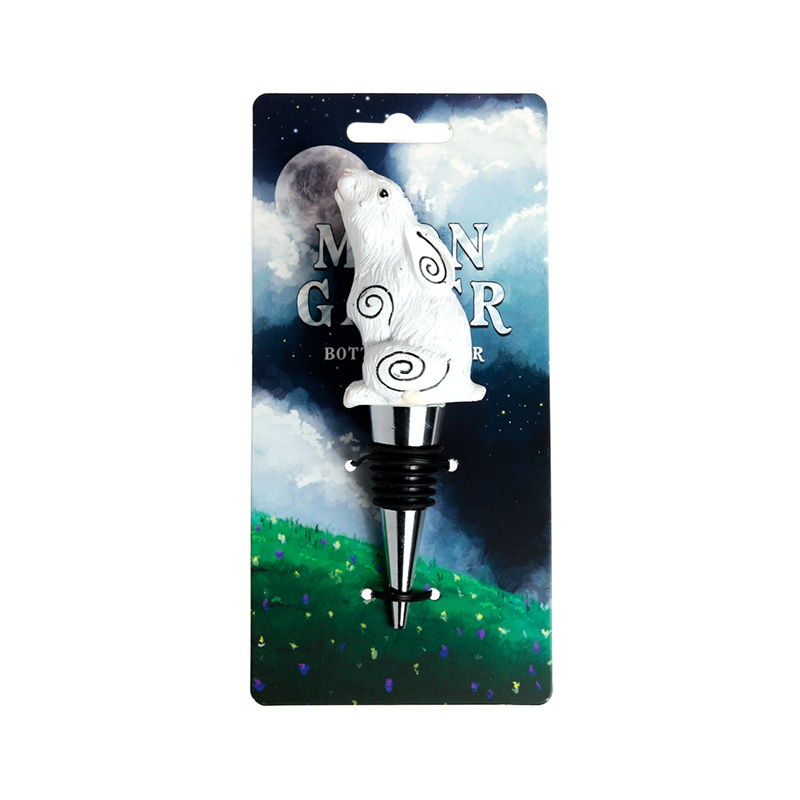 STOP03_001 Novelty Bottle Stopper - Moon Gazing Hare - Image 1