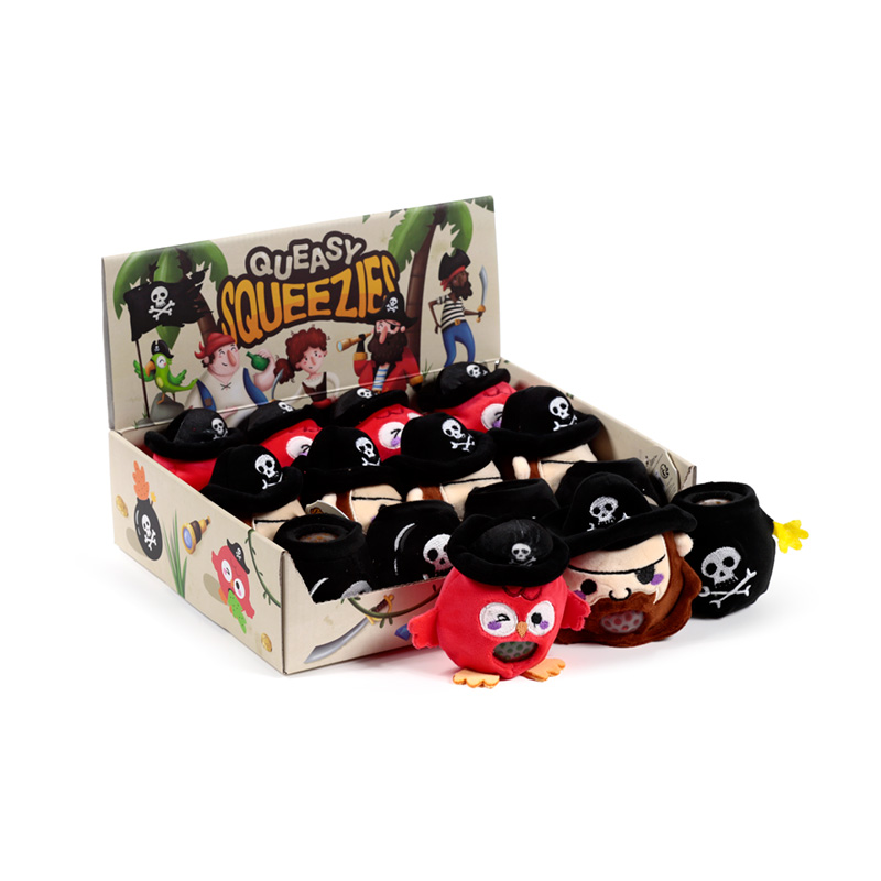 TY1007_001 Queasy Squeezies Fidget Toy - Jolly Rogers Pirate - Image 1