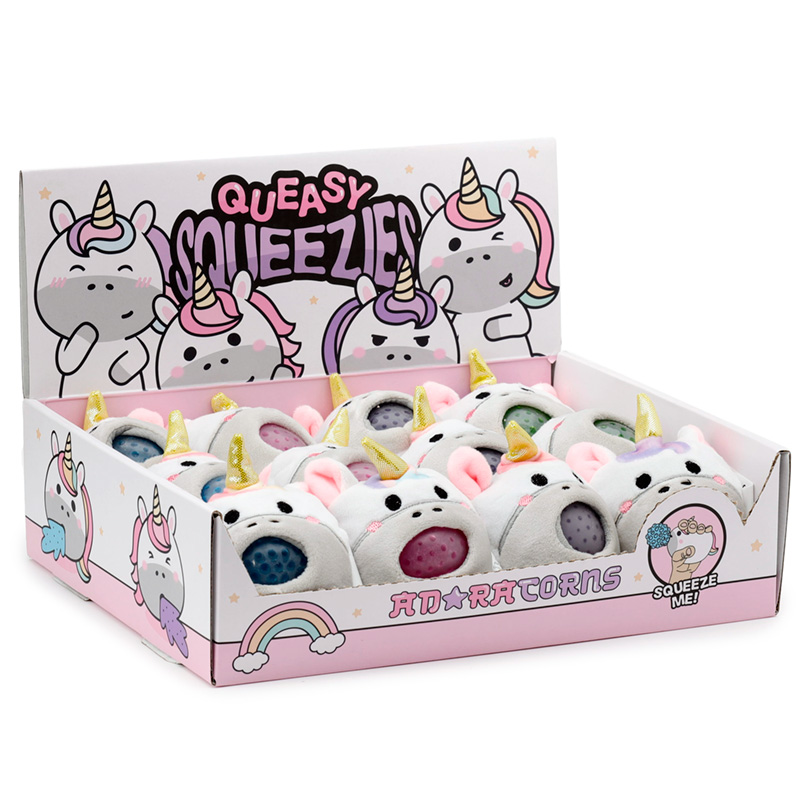 TY853_001 Queasy Squeezies Fidget Toy - Adoracorns Unicorn - Image 1