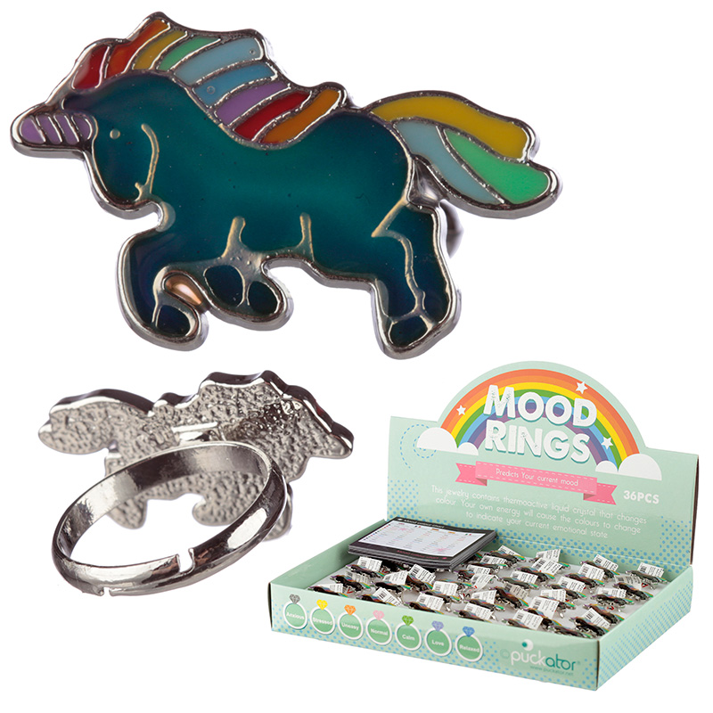 TYJ119_001 Mood Ring - Enchanted Rainbows Unicorn - Image 1