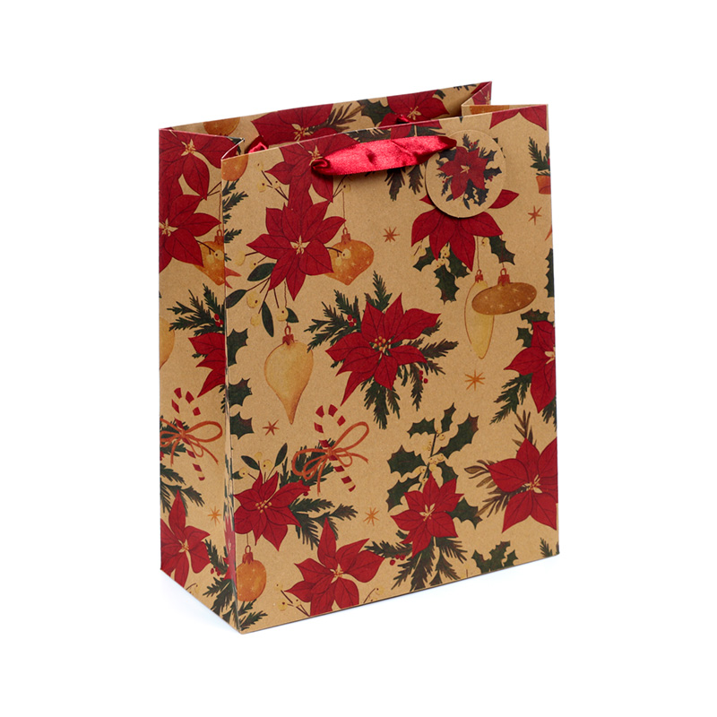 XGBAG126A_001 Christmas Gift Bag (Large) - Christmas Botanicals - Image 1