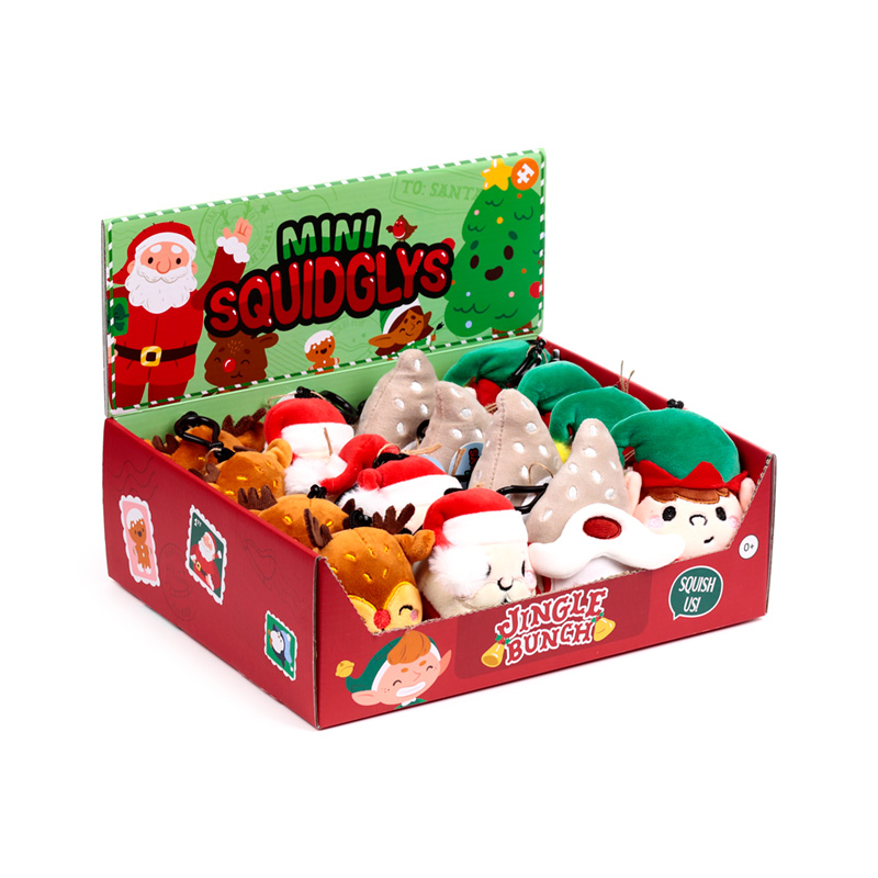 XKEY293_001 Squidglys Plush Keyring - Christmas Festive Friends - Image 1