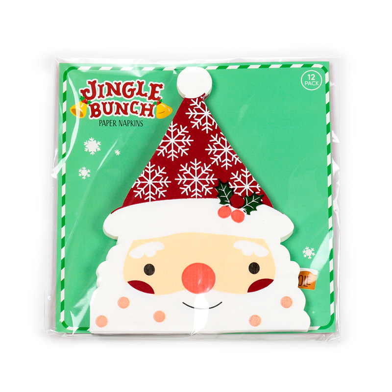 XNAPK05_001 Pack of 12 Napkins - Christmas Santa - Image 1
