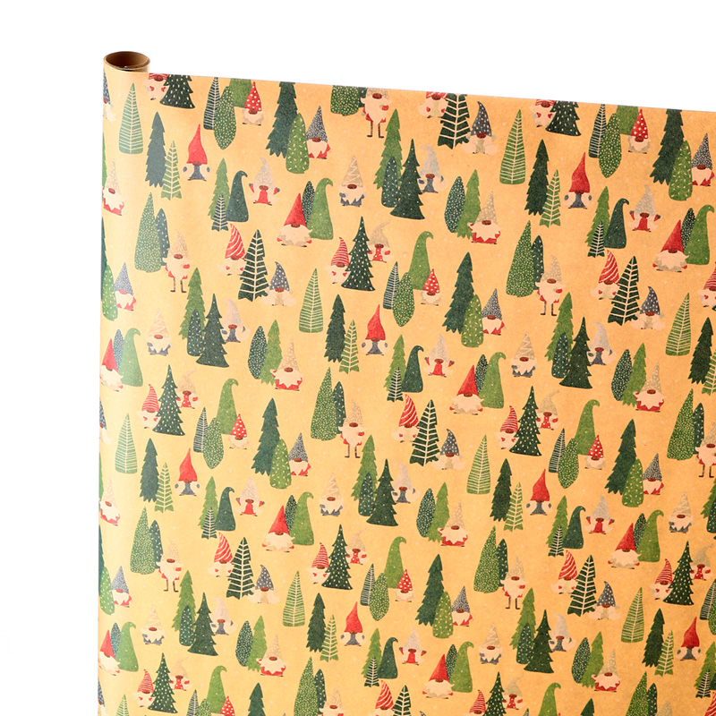 XWRAP68A_001 Wrapping Paper 3m Roll - Christmas Jolly Gonk - Image 1