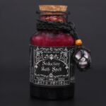 Ancient Witch Bath Spell Potion & Amethyst Crystal Amulet - Seduction